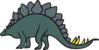 Green Cartoon Stegosaurus Clip Art